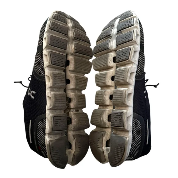 On Running Black and White Cloudrunner Athletic Sneakers - Picture 9 of 11